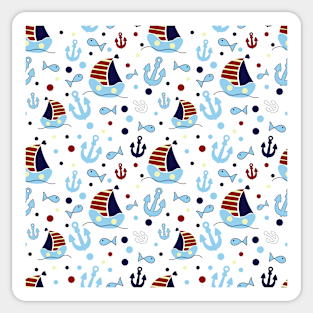 Nautical pattern Sticker